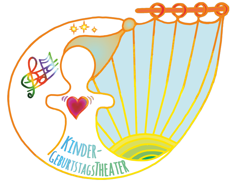Logo Kindergeburtstagstheater logo maske ruth klein